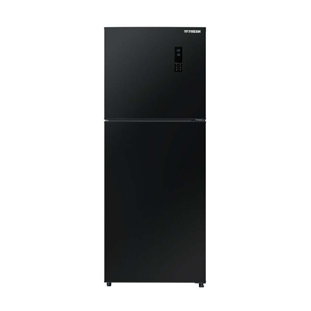 ثلاجة فريش 369 لتر - أسود مرايا /FNT-MS400 LBM (FLD)